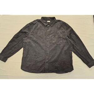 Frank And Oak Men's XXL Gray Corduroy Button Up Shirt Long Sleeve